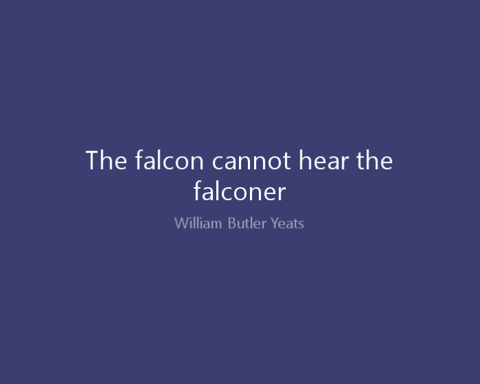 yeats - the falcon and the falconer